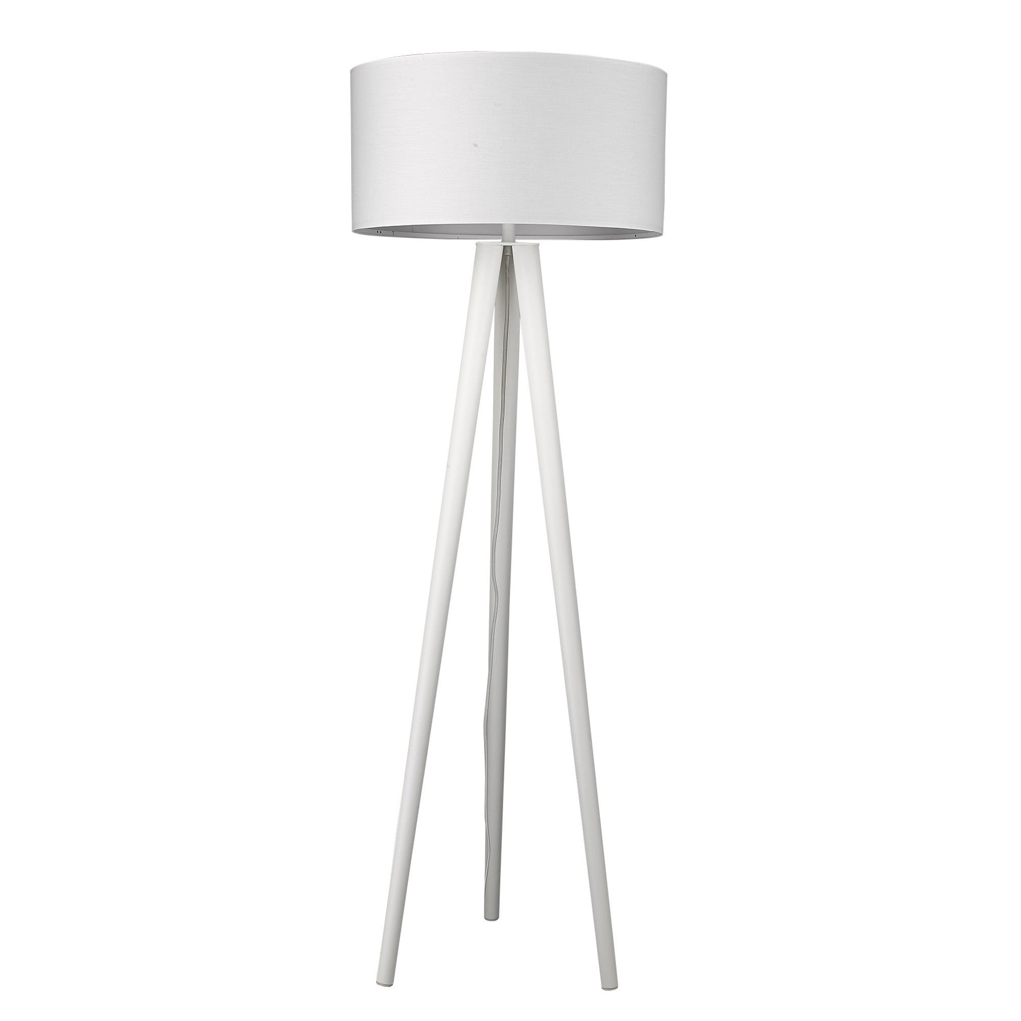 Tourer 1-Light White Floor Lamp