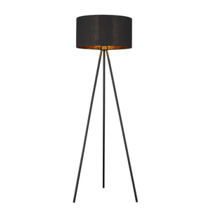 58" Matte Tripod Floor Lamp With Black Drum Shade