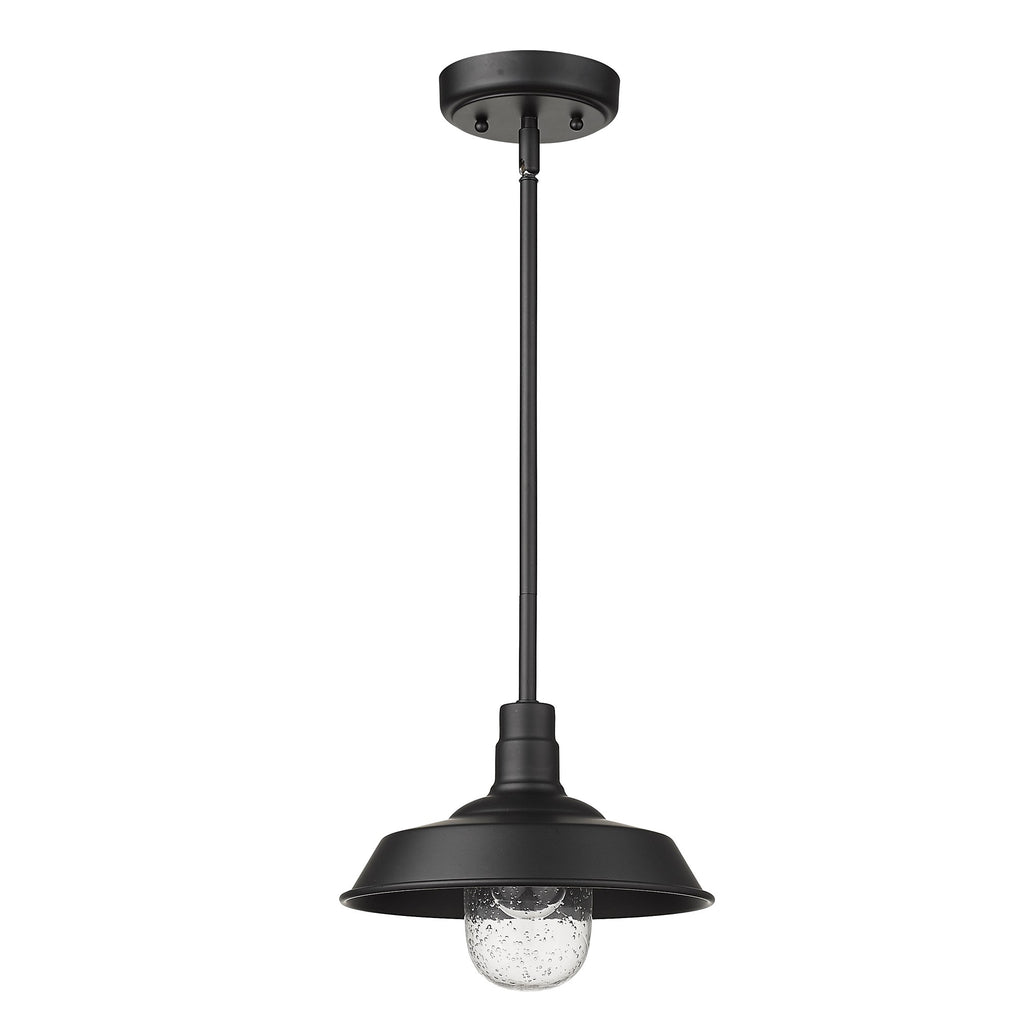 Matte Black Shallow Plate Adjustable Pendant Light - 99fab 