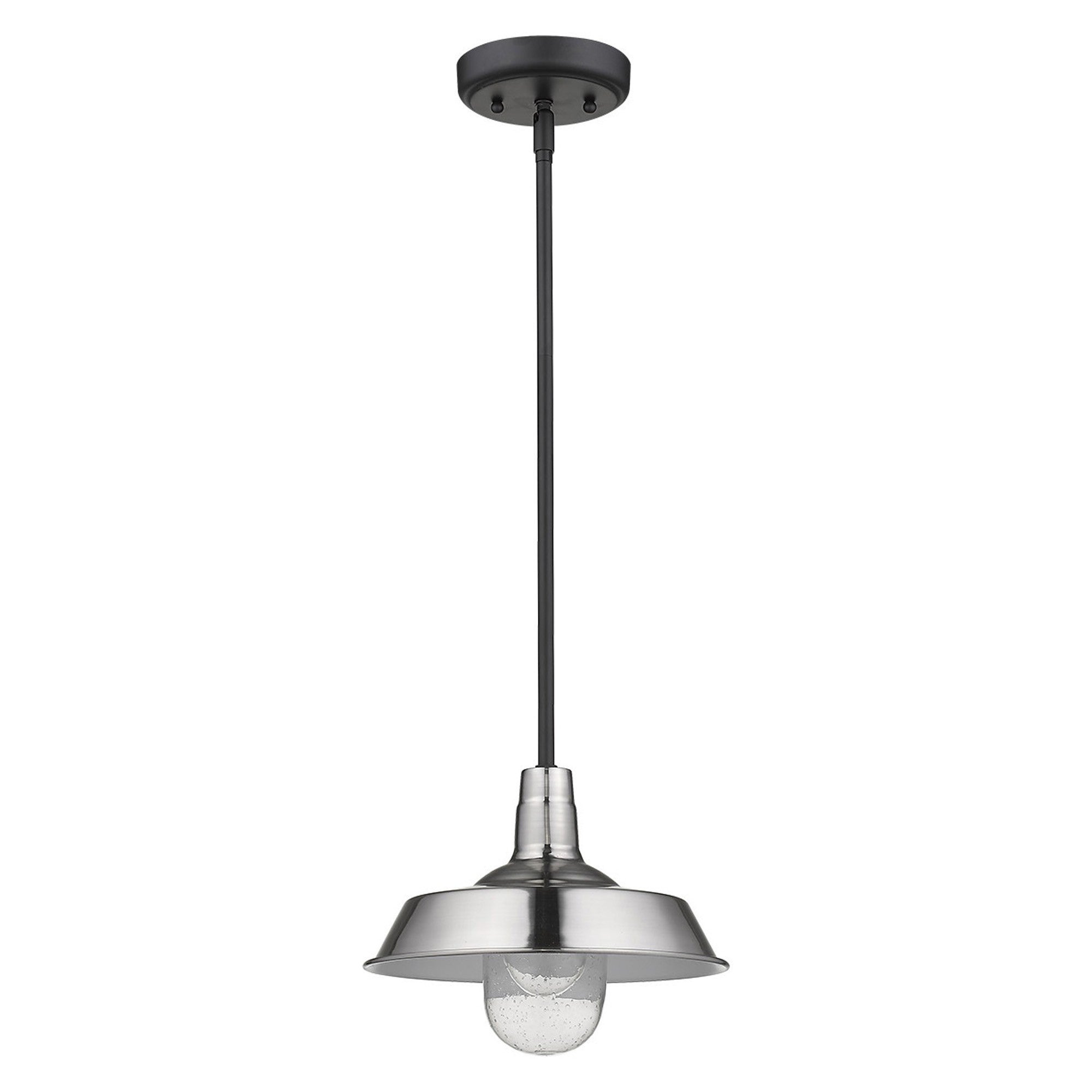 Silver Shallow Plate Adjustable Pendant Light