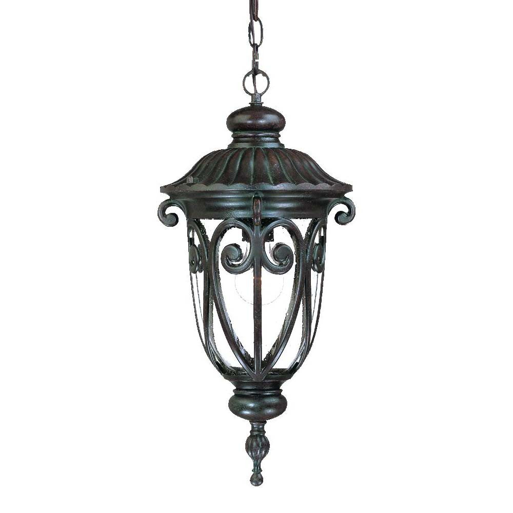 Naples 1-Light Marbelized Mahogany Hanging Light