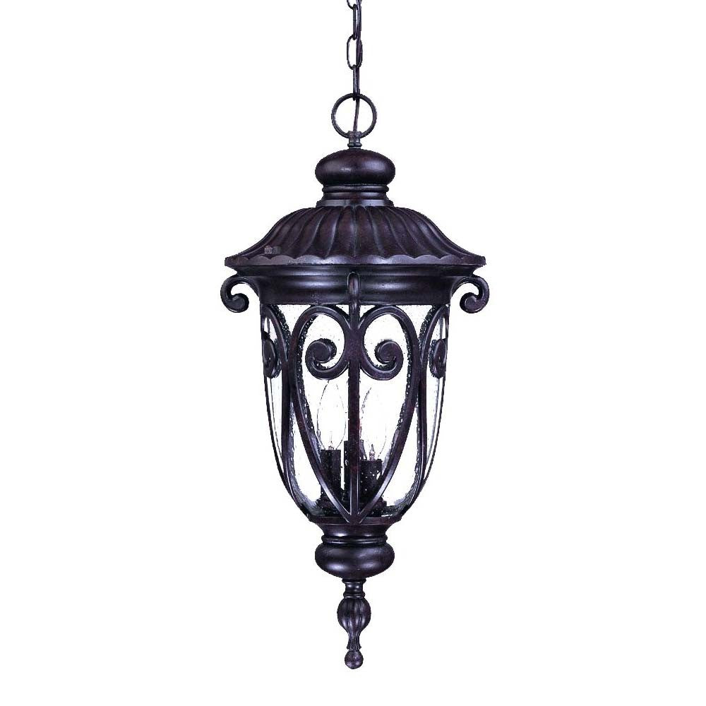 Naples 3-Light Marbelized Mahogany Hanging Light - 99fab 