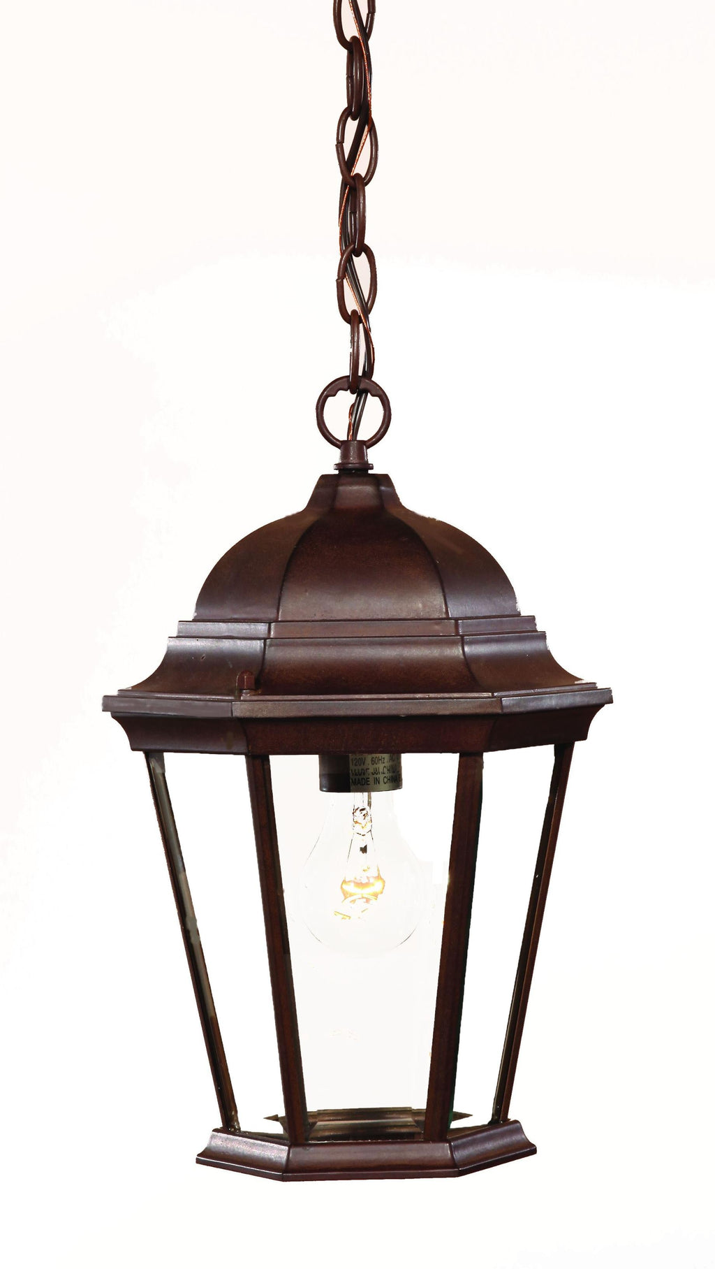 Dark Brown Domed Glass Lantern Hanging Light - 99fab 