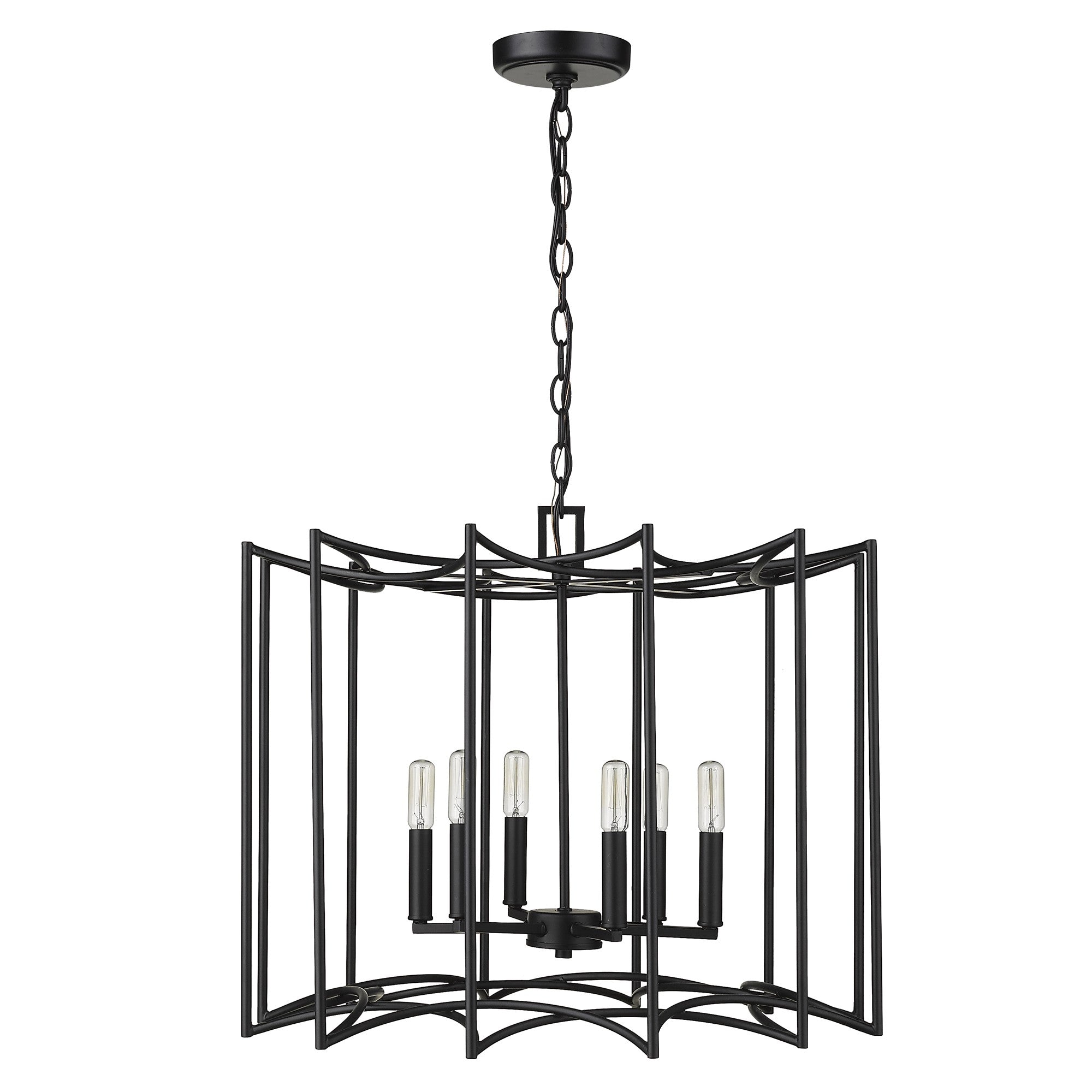 Rhian 8-Light Matte Black Pendant