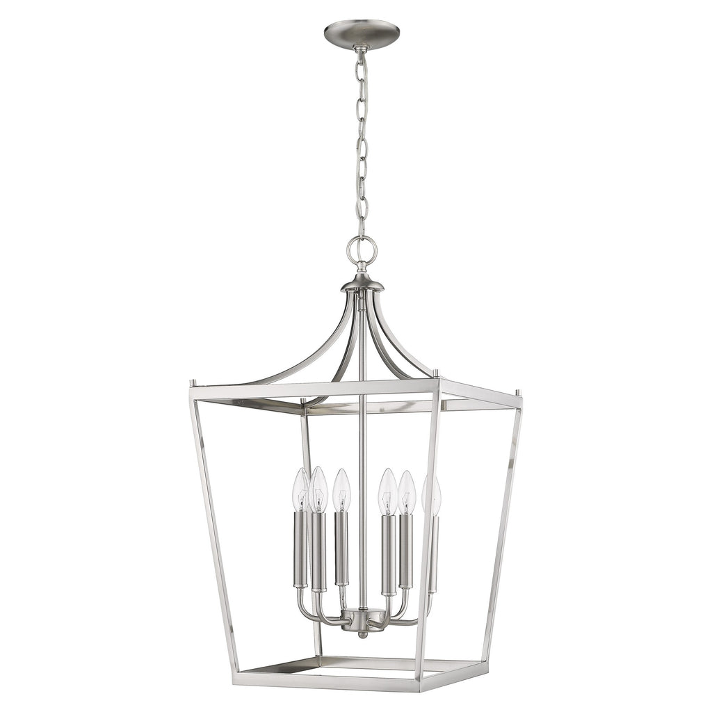 Kennedy 6-Light Satin Nickel Pendant - 99fab 