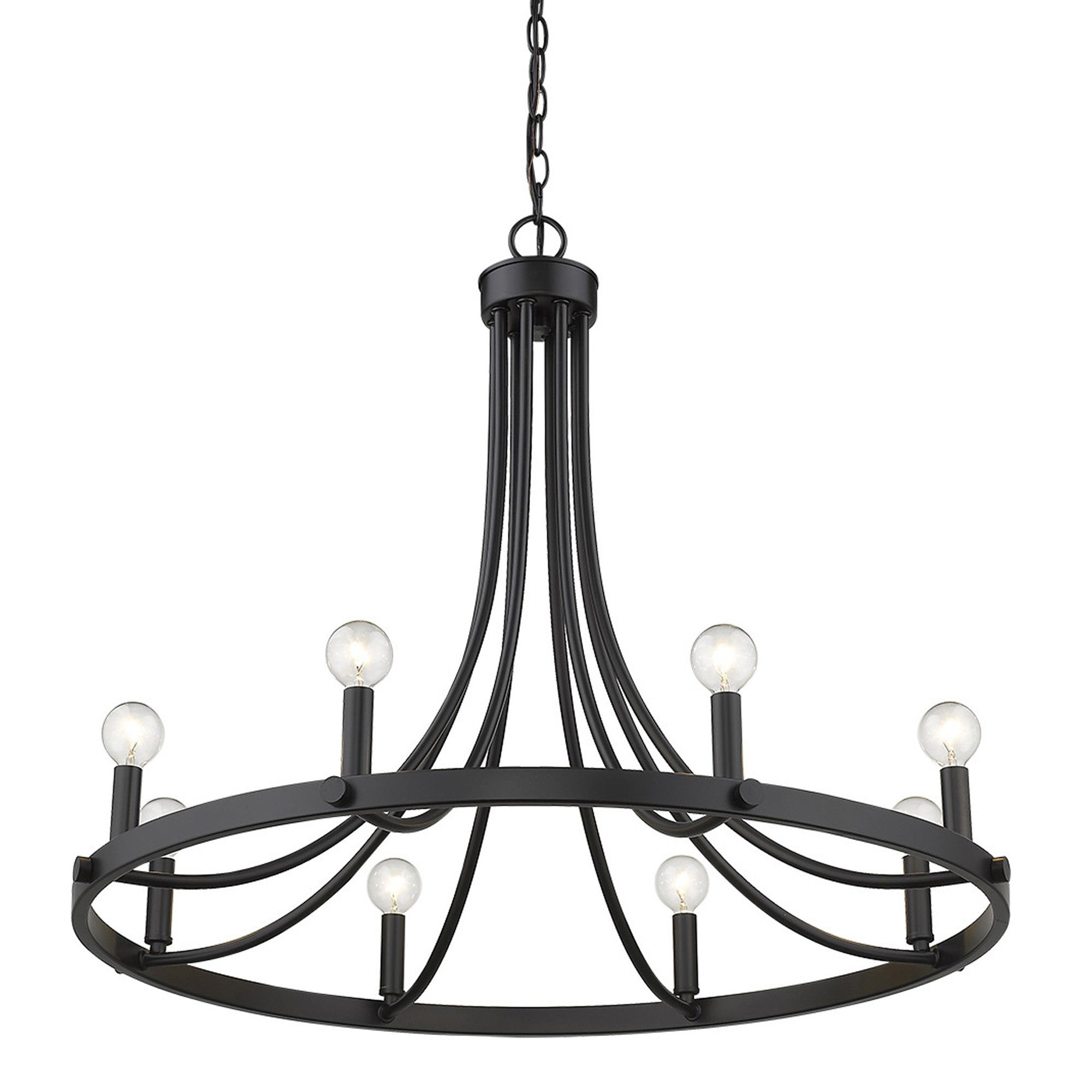 Sawyer 8-Light Matte Black Chandelier