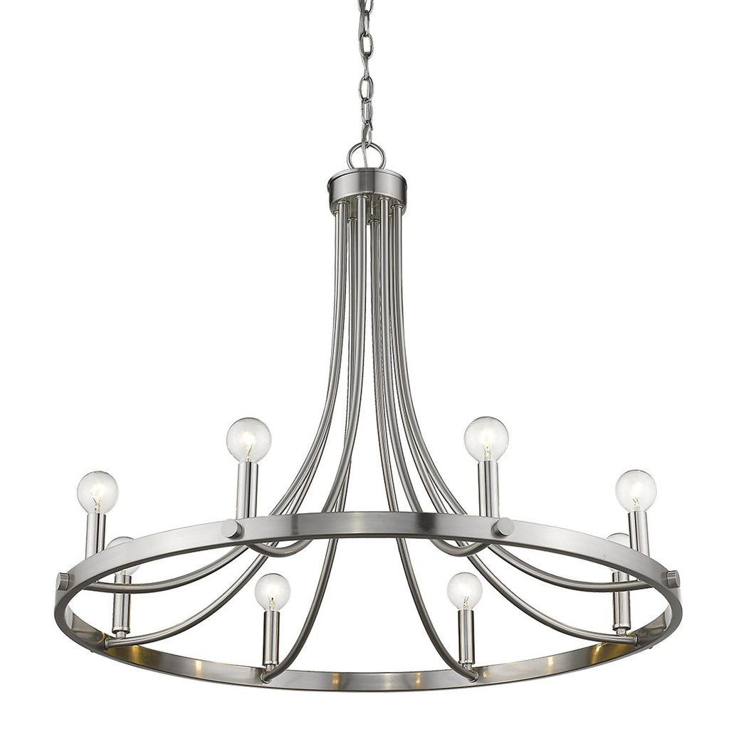 Sawyer 8-Light Satin Nickel Chandelier - 99fab 