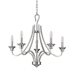 Michelle 5-Light Satin Nickel Chandelier