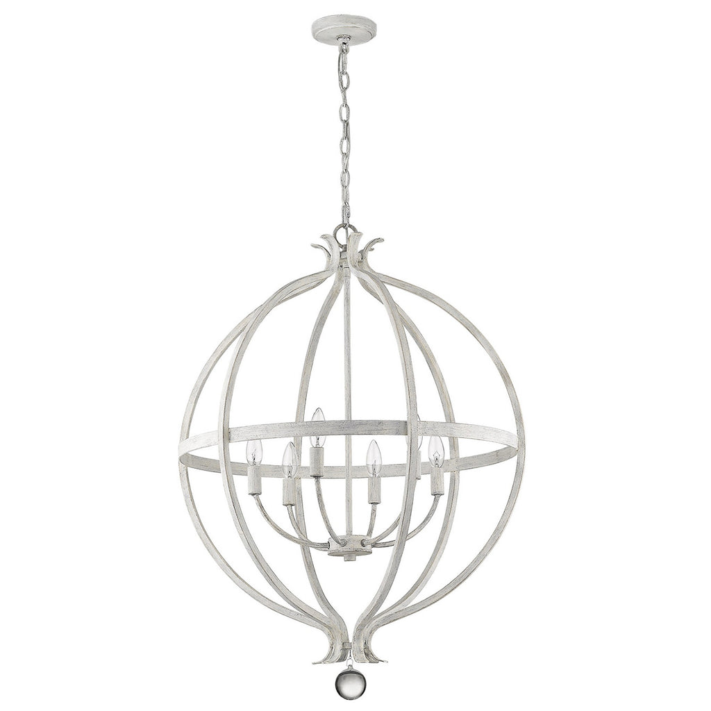 Callie 6-Light Country White Pendant - 99fab 