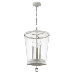 Callie 3-Light Country White Foyer Pendant