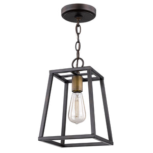 Antique Bronze Metal Tapered Hanging Light