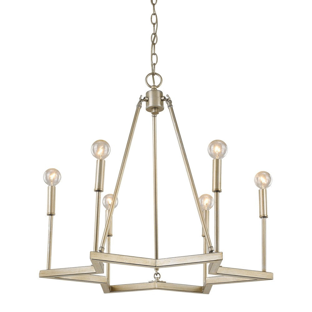 Reagan 6-Light Washed Gold Chandelier - 99fab 