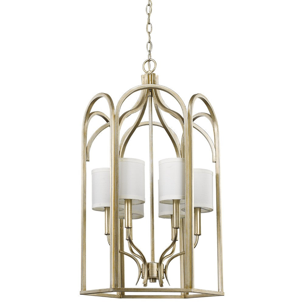 Ellie 6-Light Washed Gold Foyer Pendant - 99fab 