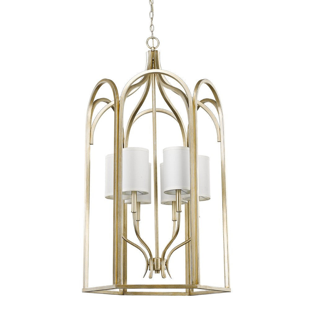 Ellie 6-Light Washed Gold Foyer Pendant - 99fab 