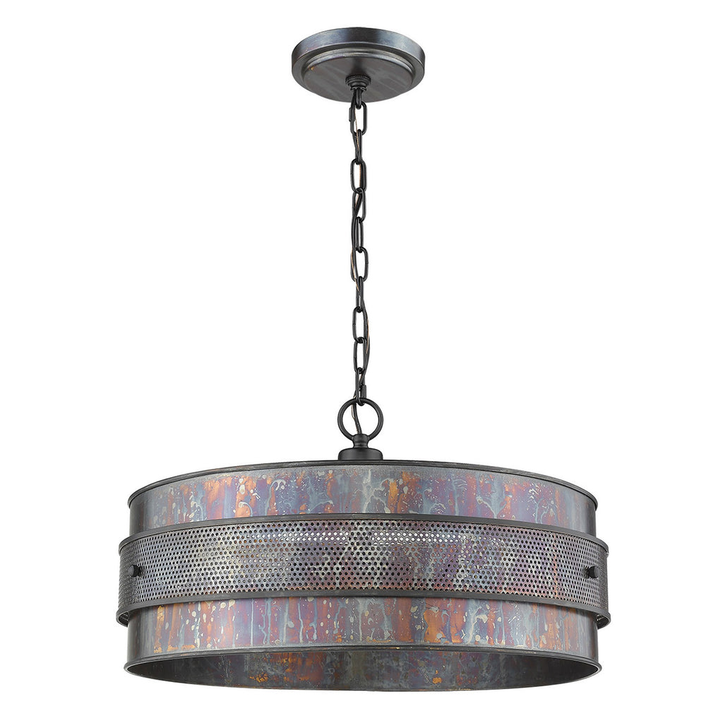 Ryker 3-Light Bronze Patina Pendant - 99fab 