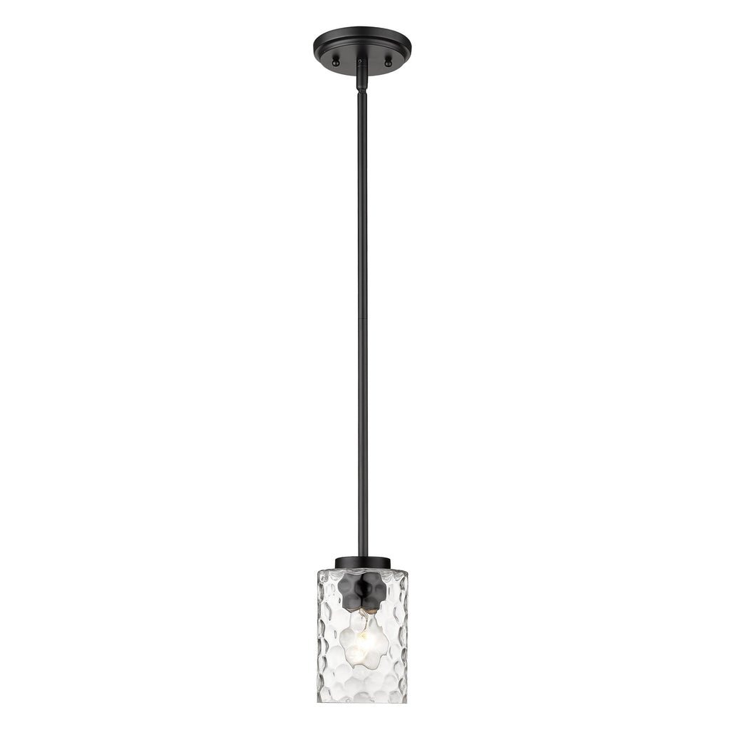 Black Metal and Glass Mini Pendant Hanging Light - 99fab 