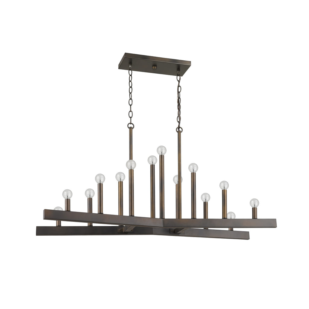 Fallon 14-Light Oil-Rubbed Bronze Island Pendant - 99fab 