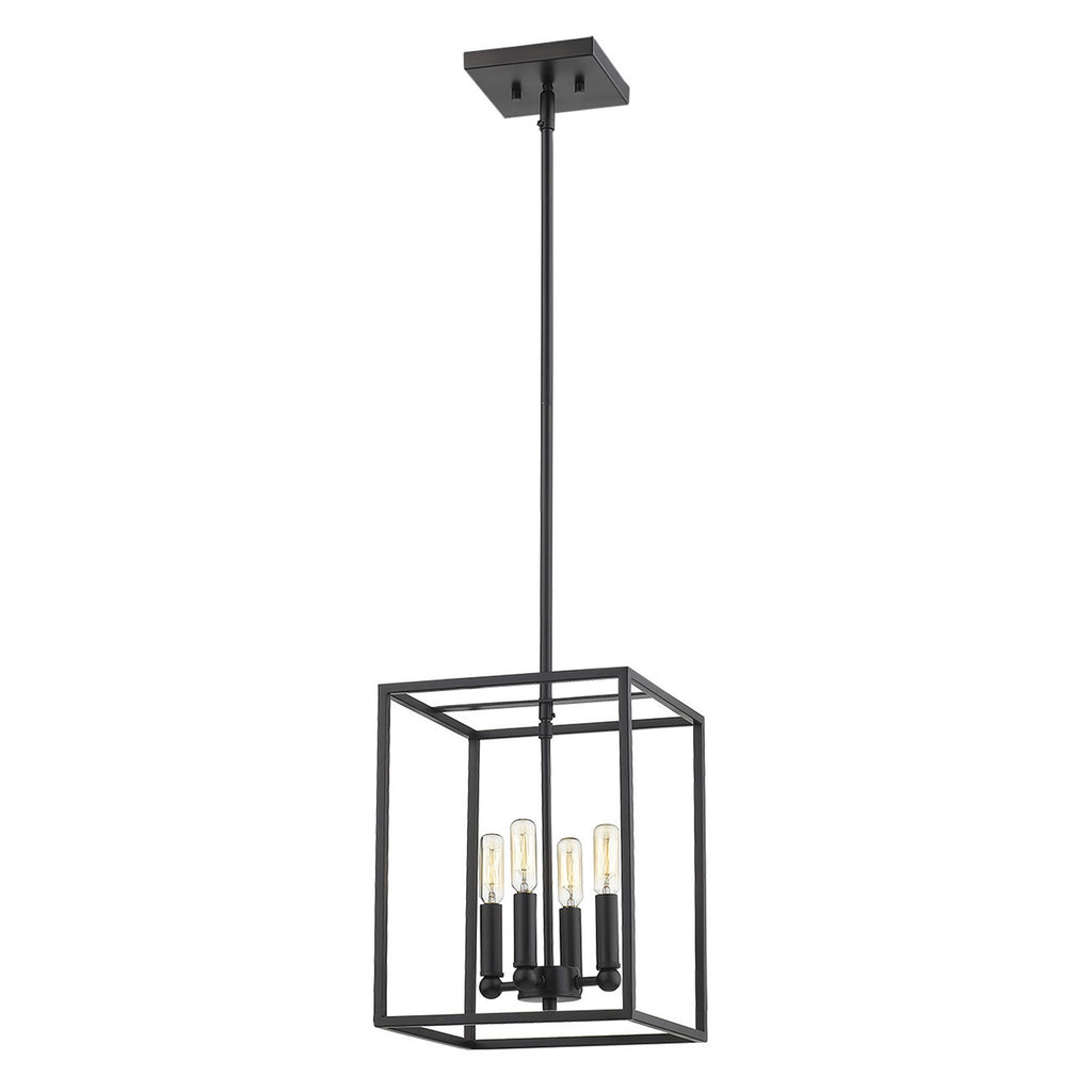 Cobar 4-Light Matte Black Pendant - 99fab 