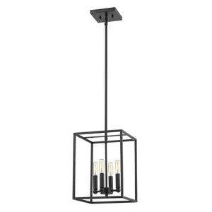 Cobar 4-Light Matte Black Pendant