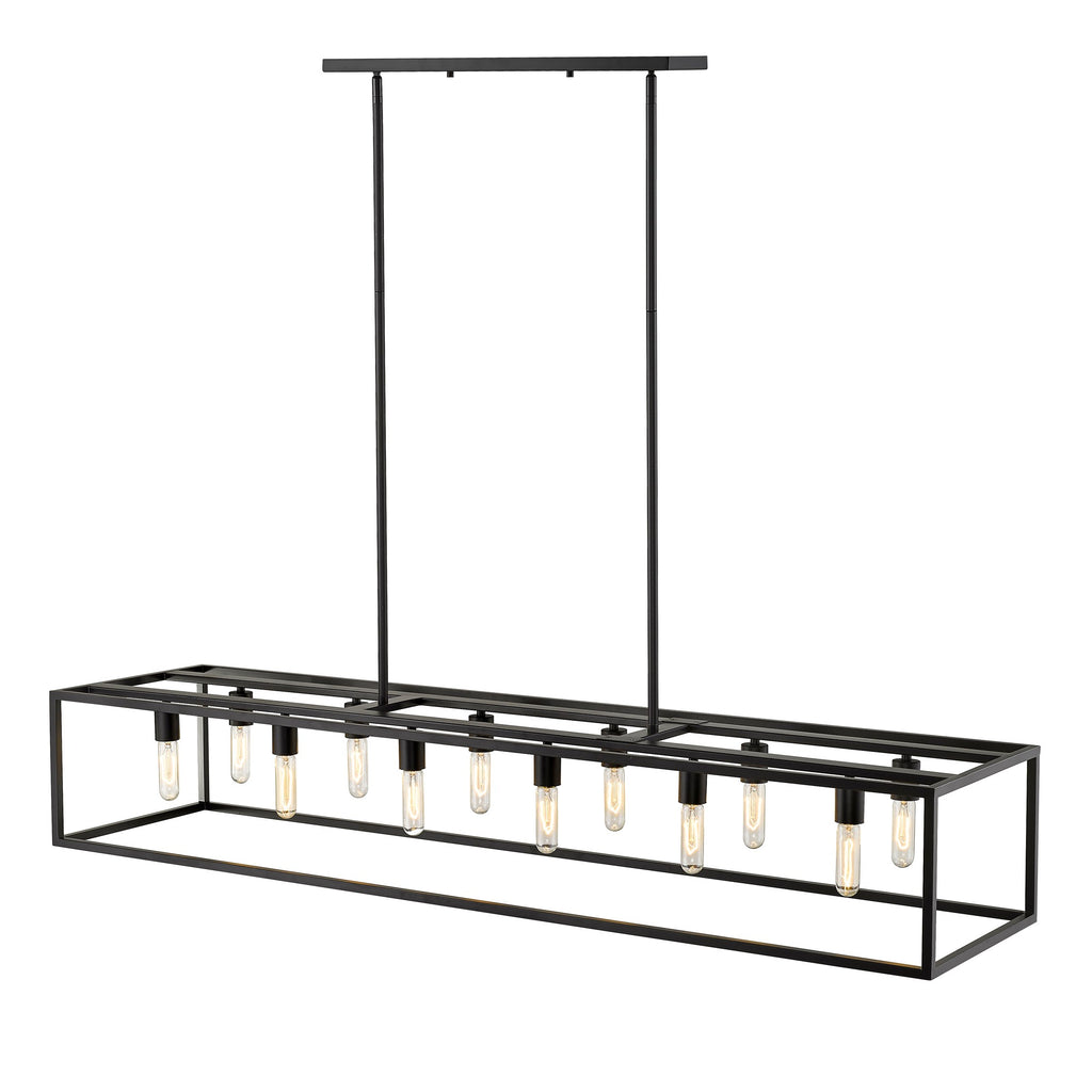 Cobar 12-Light Matte Black Island Pendant - 99fab 