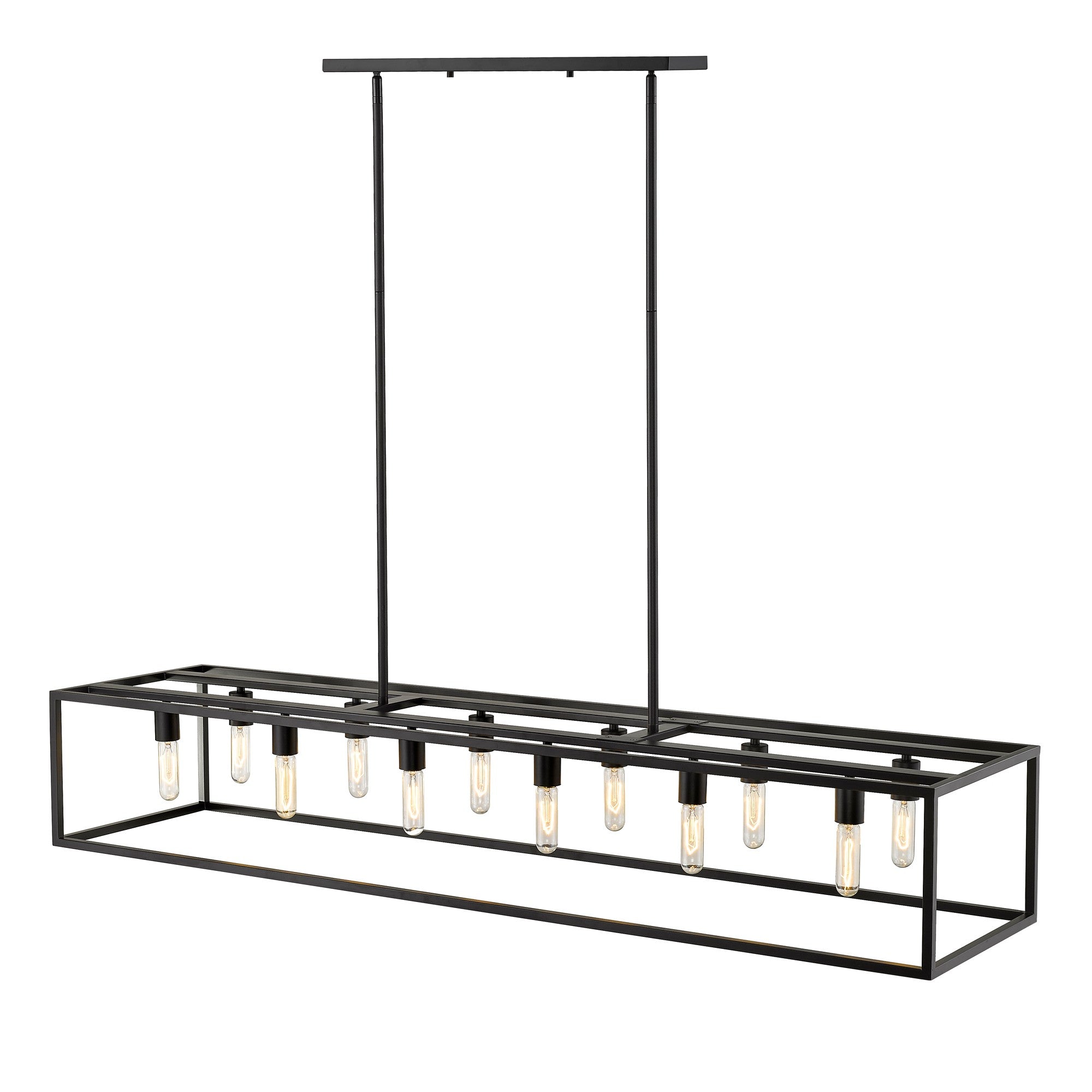 Cobar 12-Light Matte Black Island Pendant