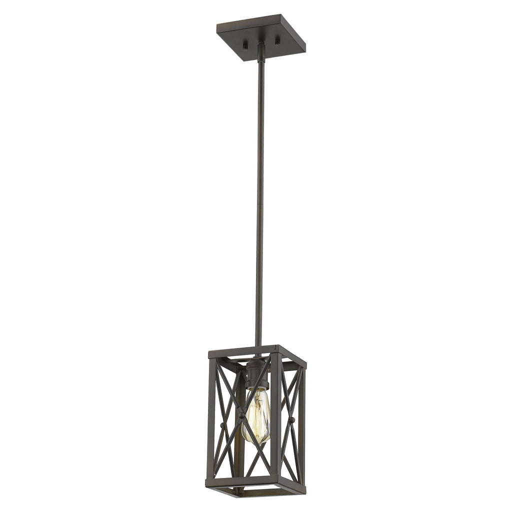 Bronze Metal Geometric Mini Pendant Hanging Light - 99fab 