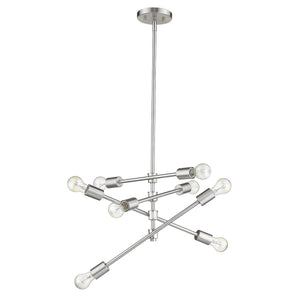 Calix 8-Light Satin Nickel Pendant