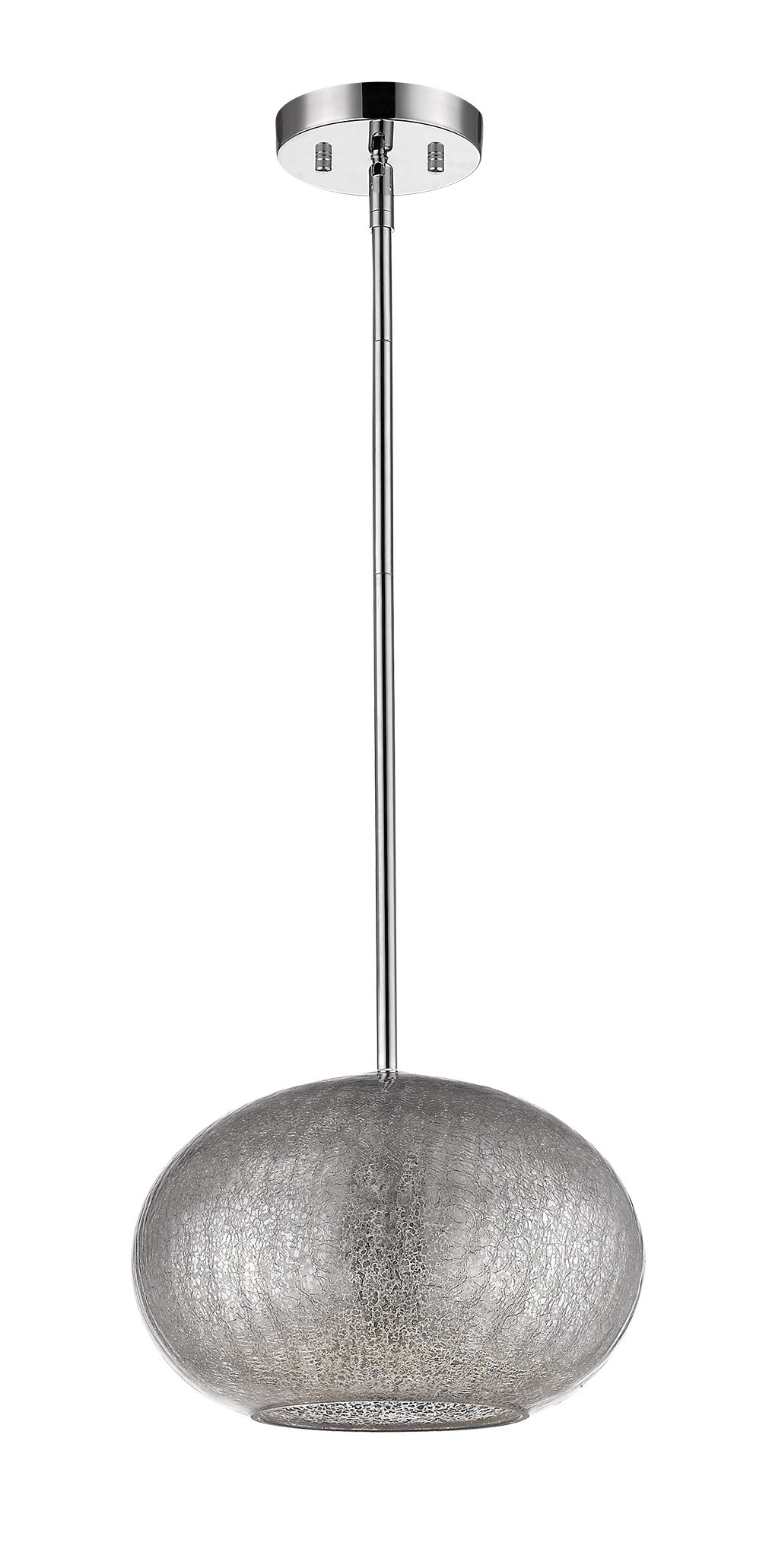 Brielle 1-Light Polished Nickel Pendant With Textured Glass Shade - 99fab 