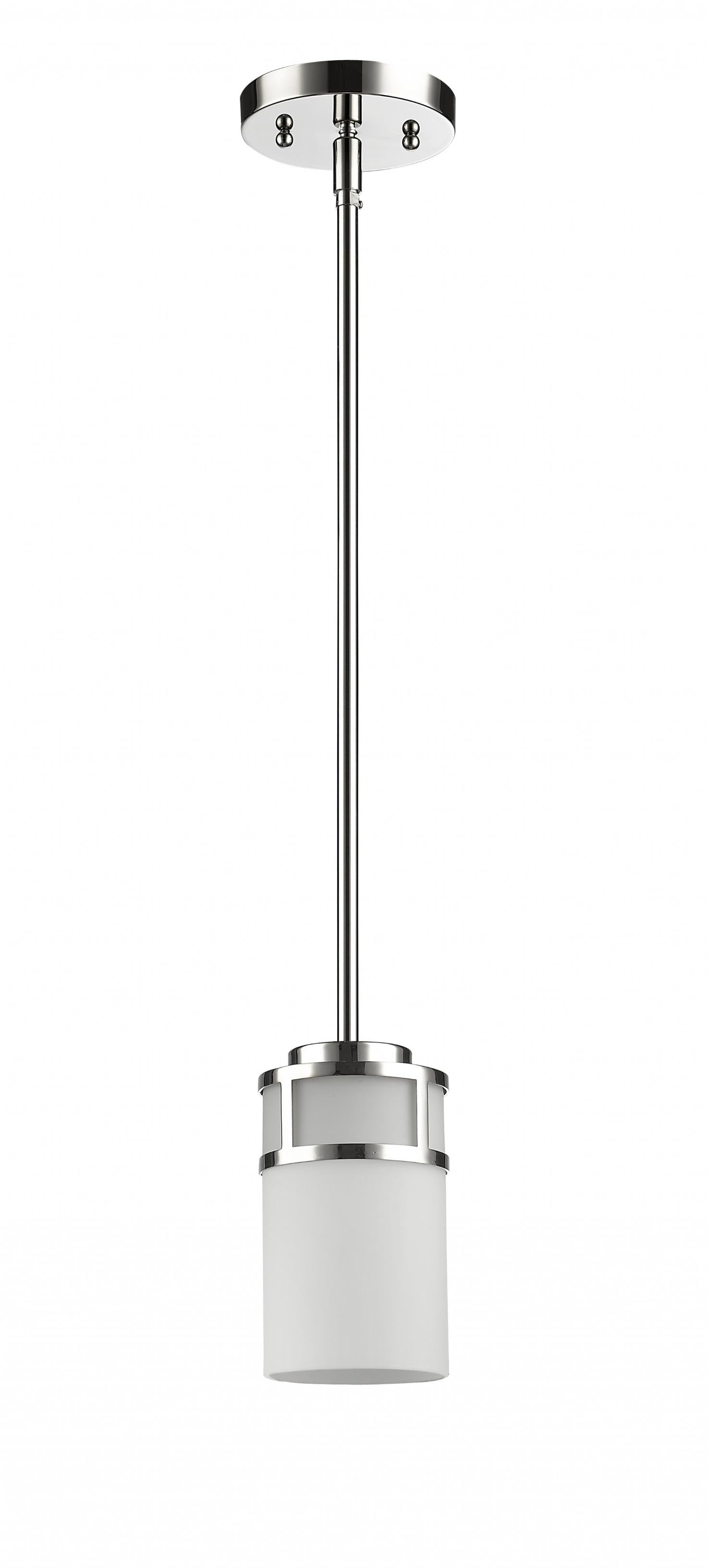 Silver Minimalist Cylindrical Hanging Light