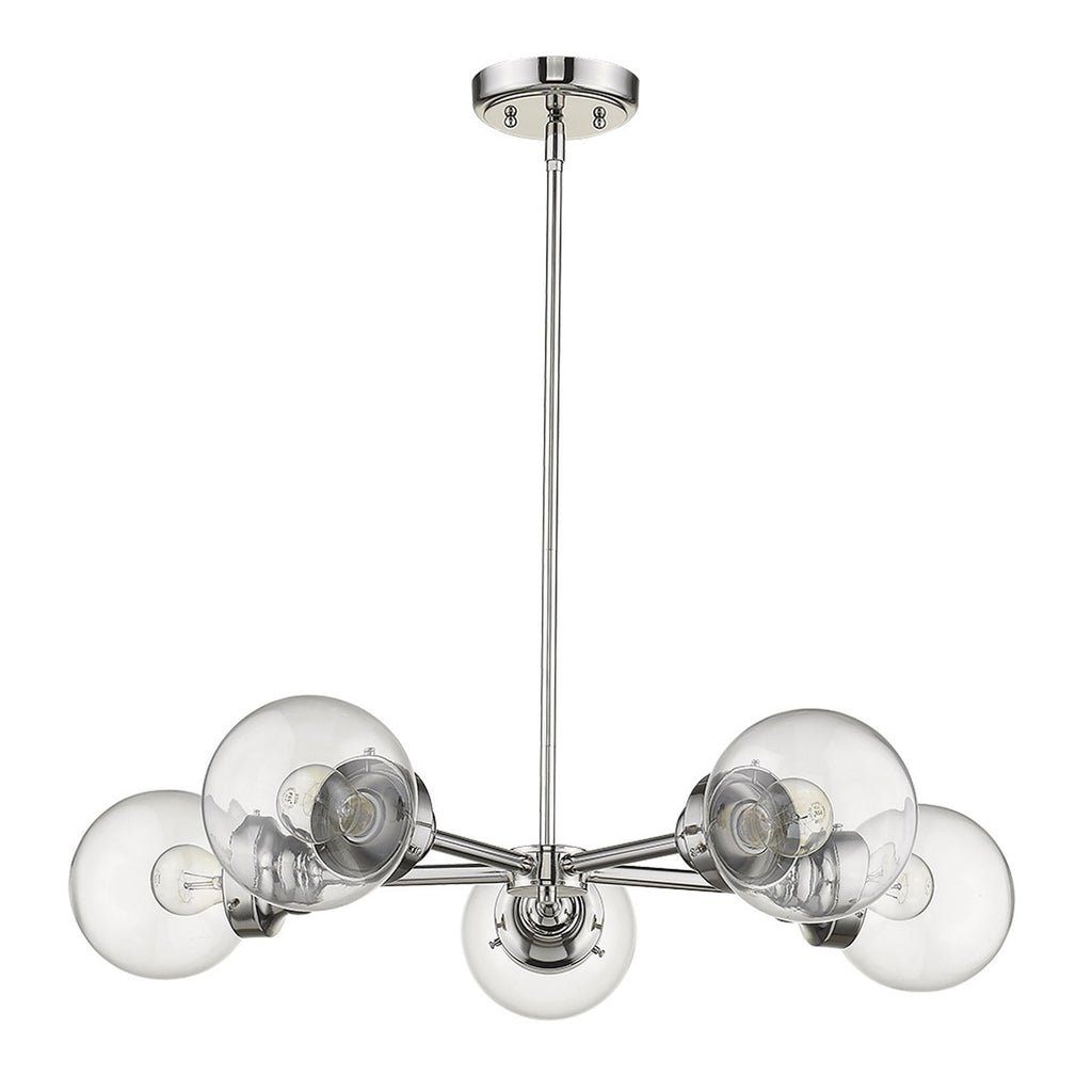 Portsmith 5-Light Polished Nickel Chandelier - 99fab 