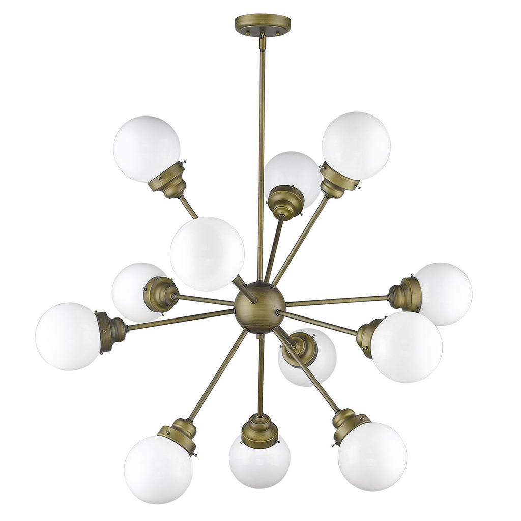 Portsmith 12-Light Raw Brass Chandelier - 99fab 