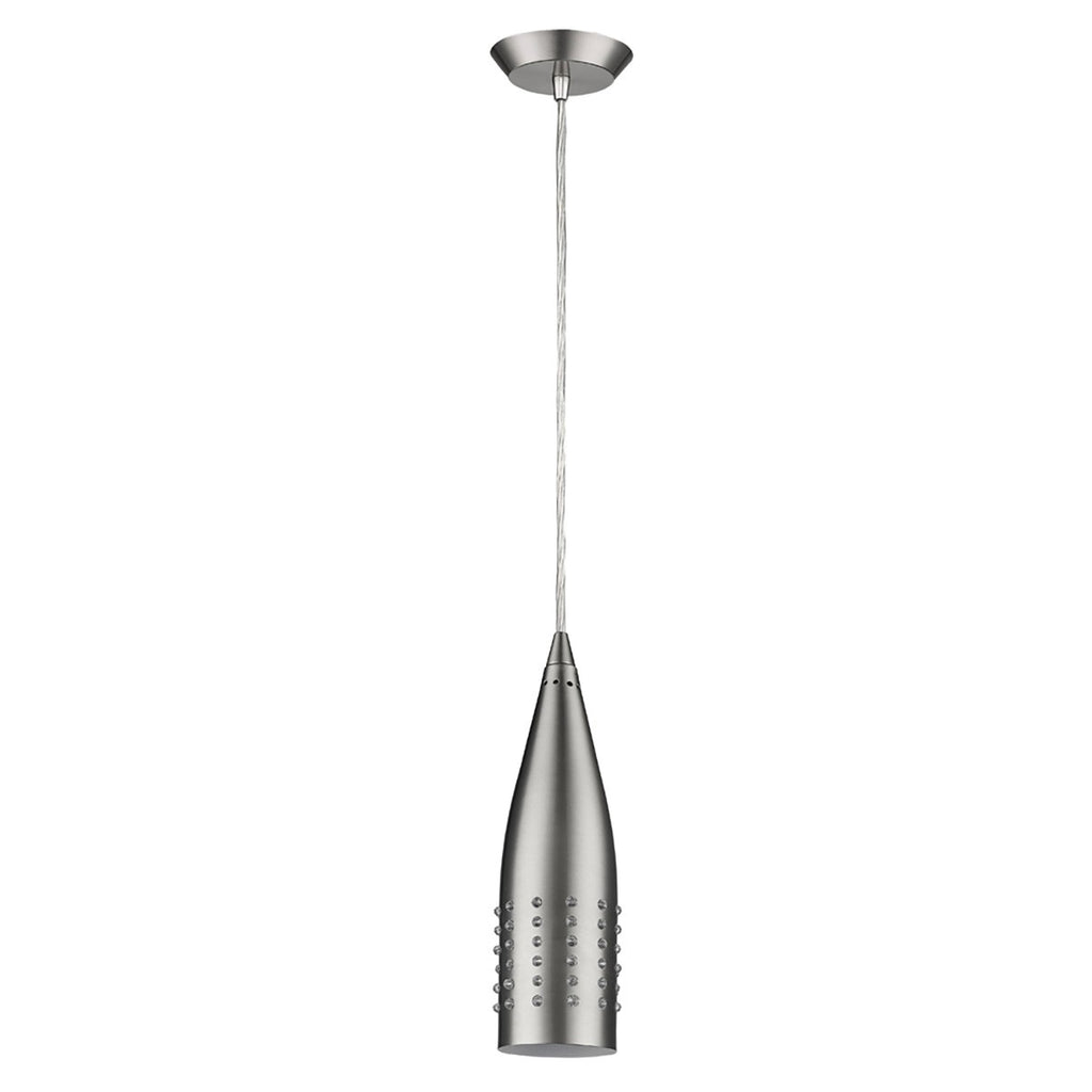 Narrow Silver Hanging Light with Glass Studs - 99fab 