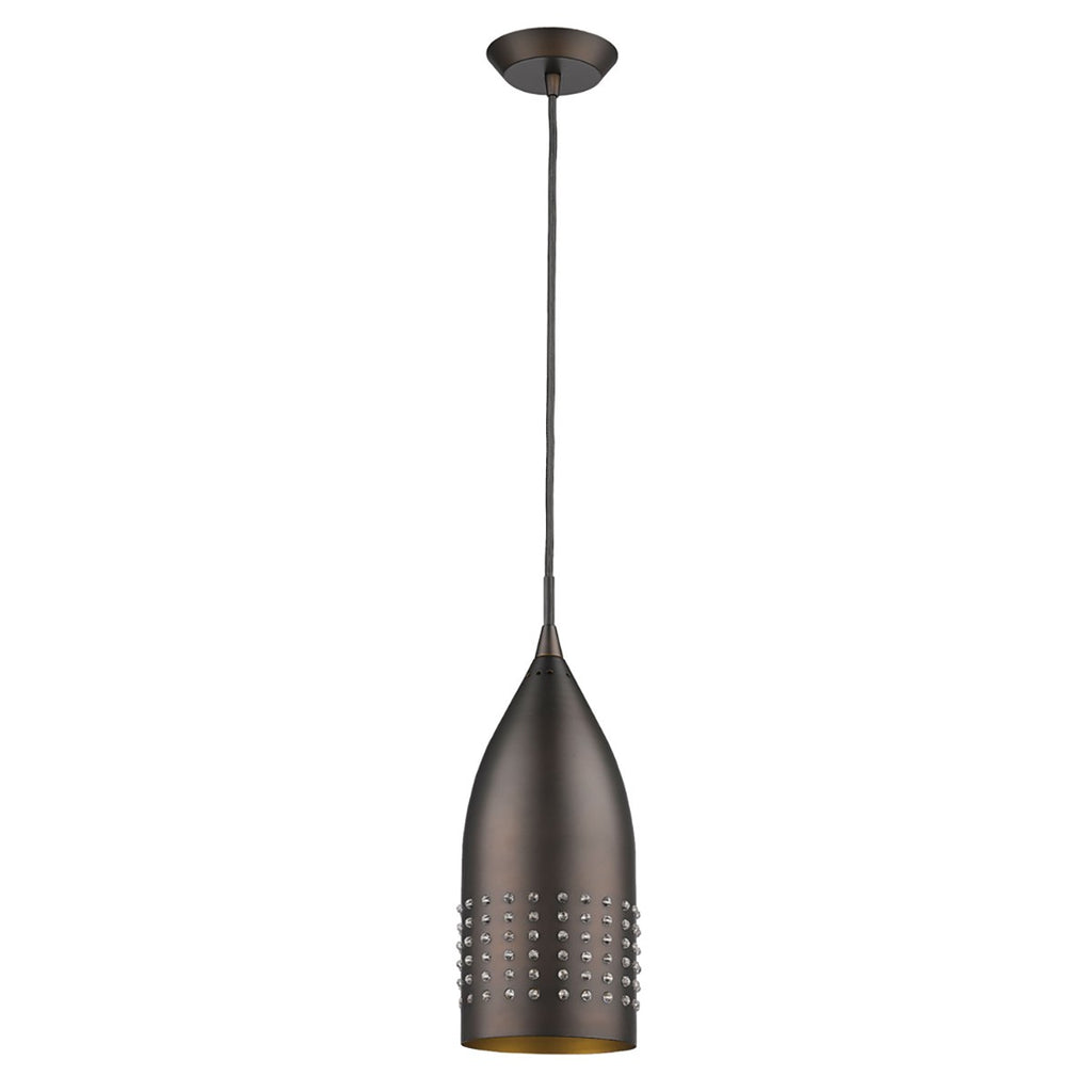 Bronze Hanging Light with Glass Studs - 99fab 