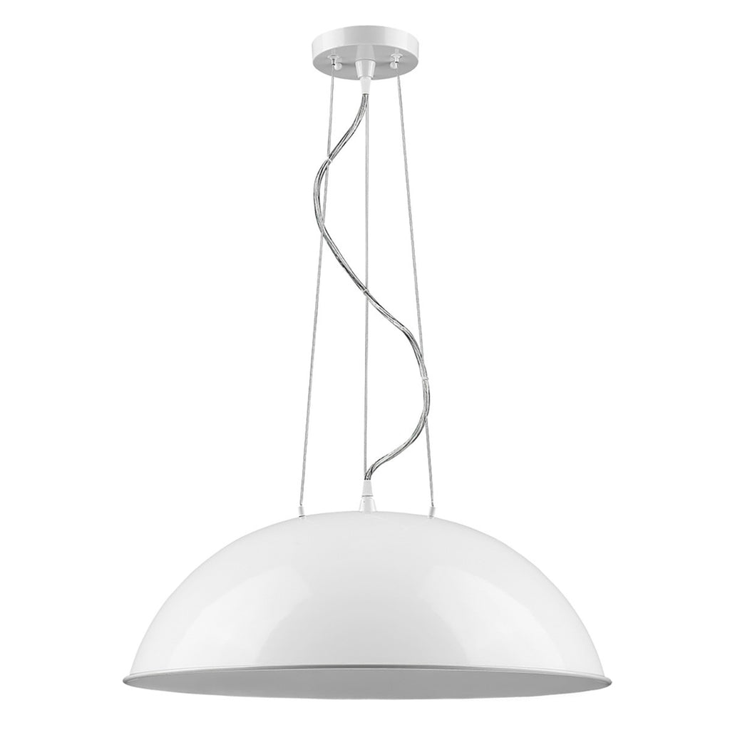 Layla 1-Light White Bowl Pendant - 99fab 