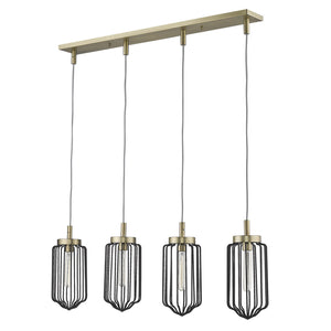 Reece 4-Light Aged Brass Island Pendant