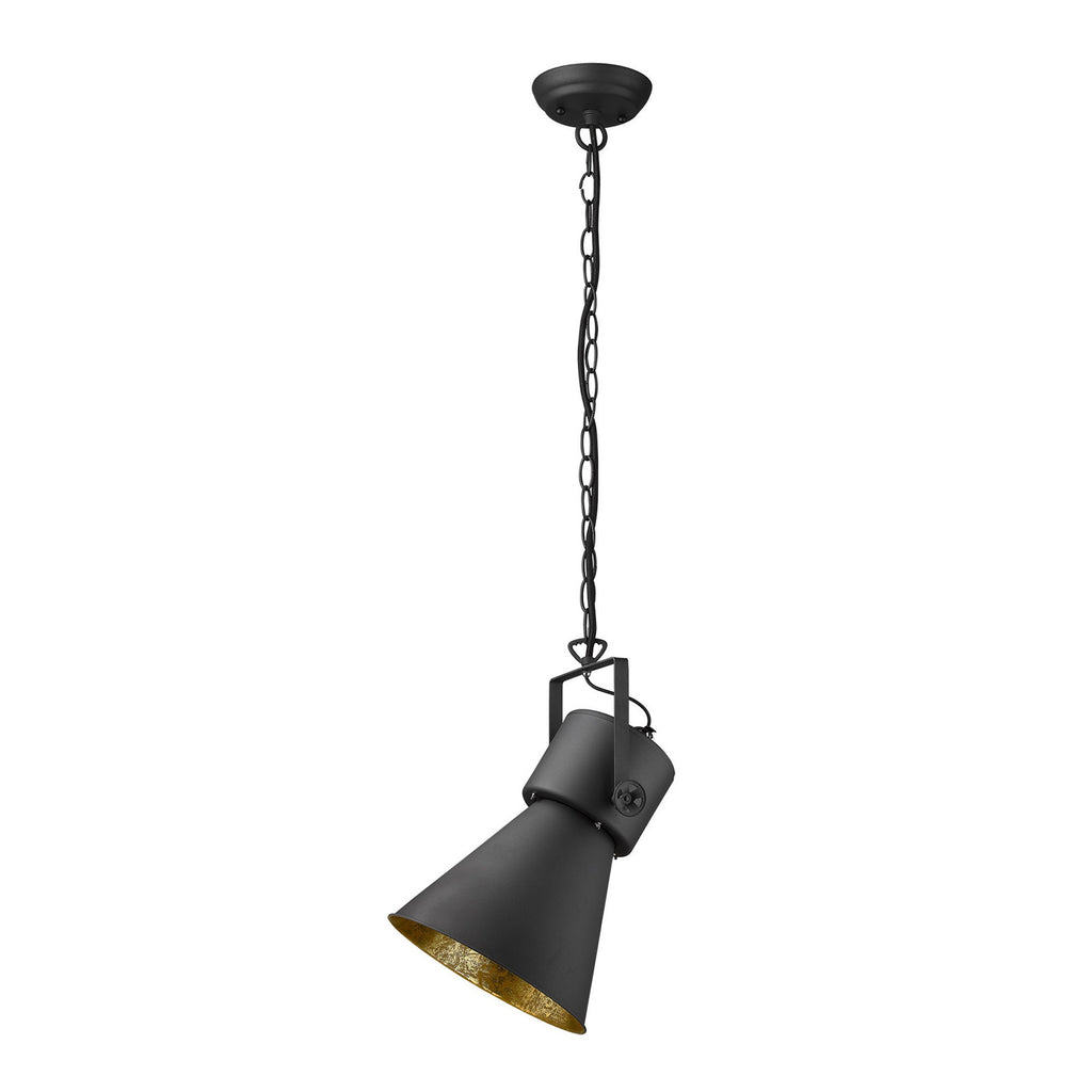 Crew 1-Light Matte Black Pendant - 99fab 