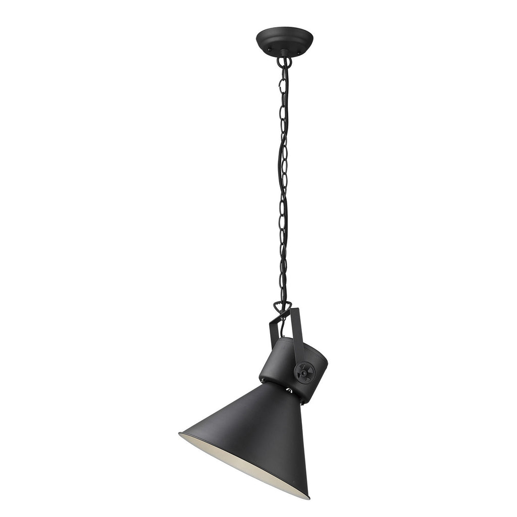 Crew 1-Light Matte Black Pendant - 99fab 