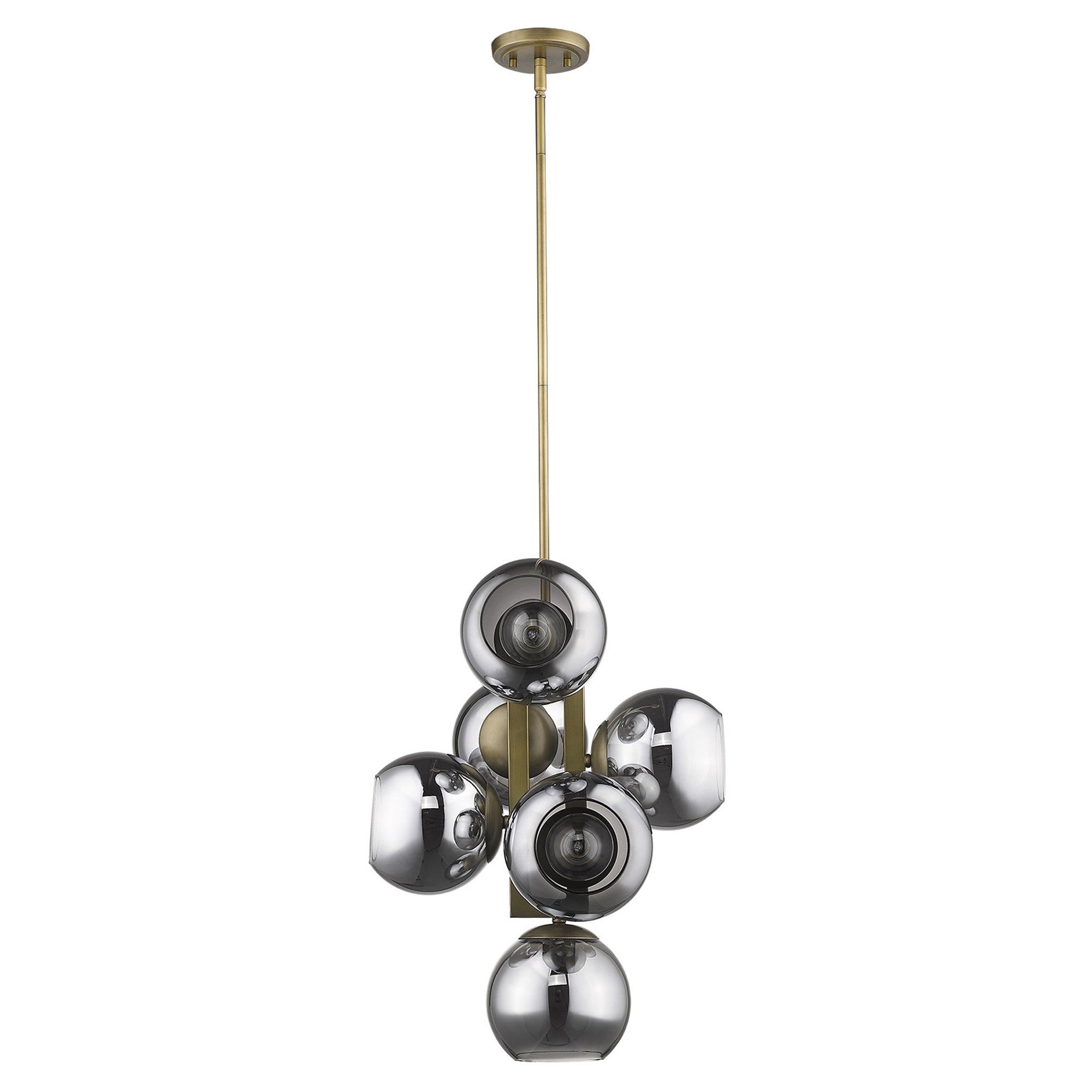 Lunette 6-Light Aged Brass Pendant