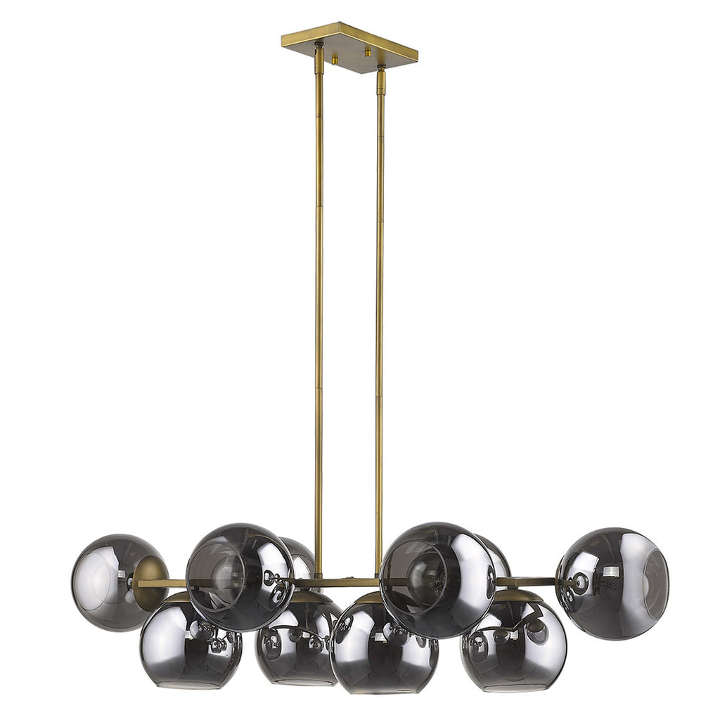 Lunette 10-Light Aged Brass Island Pendant - 99fab 