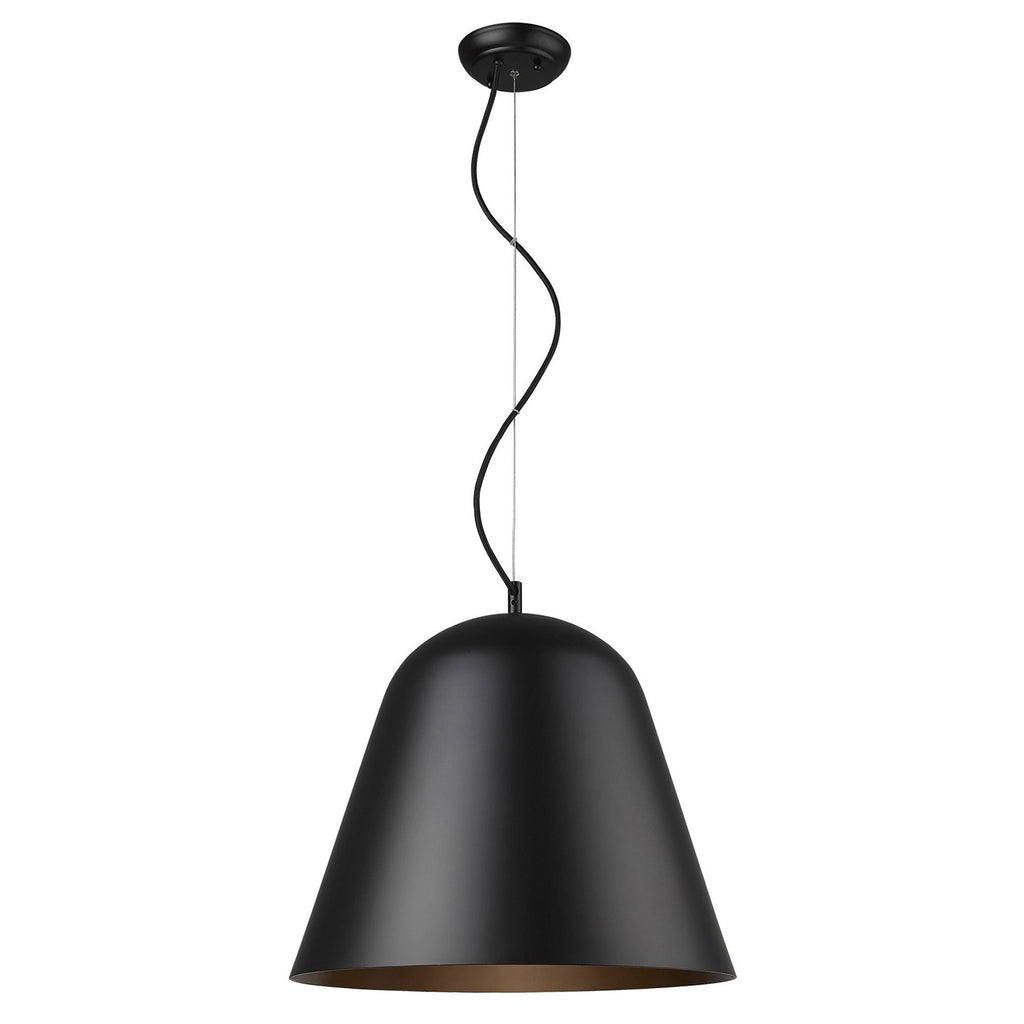 Knell 1-Light Matte Black Pendant - 99fab 