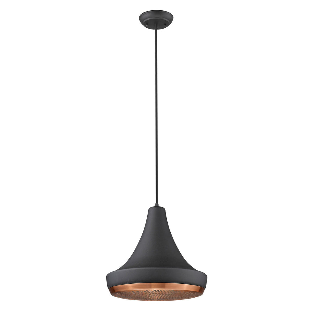 Tholos 1-Light Matte Black Pendant - 99fab 