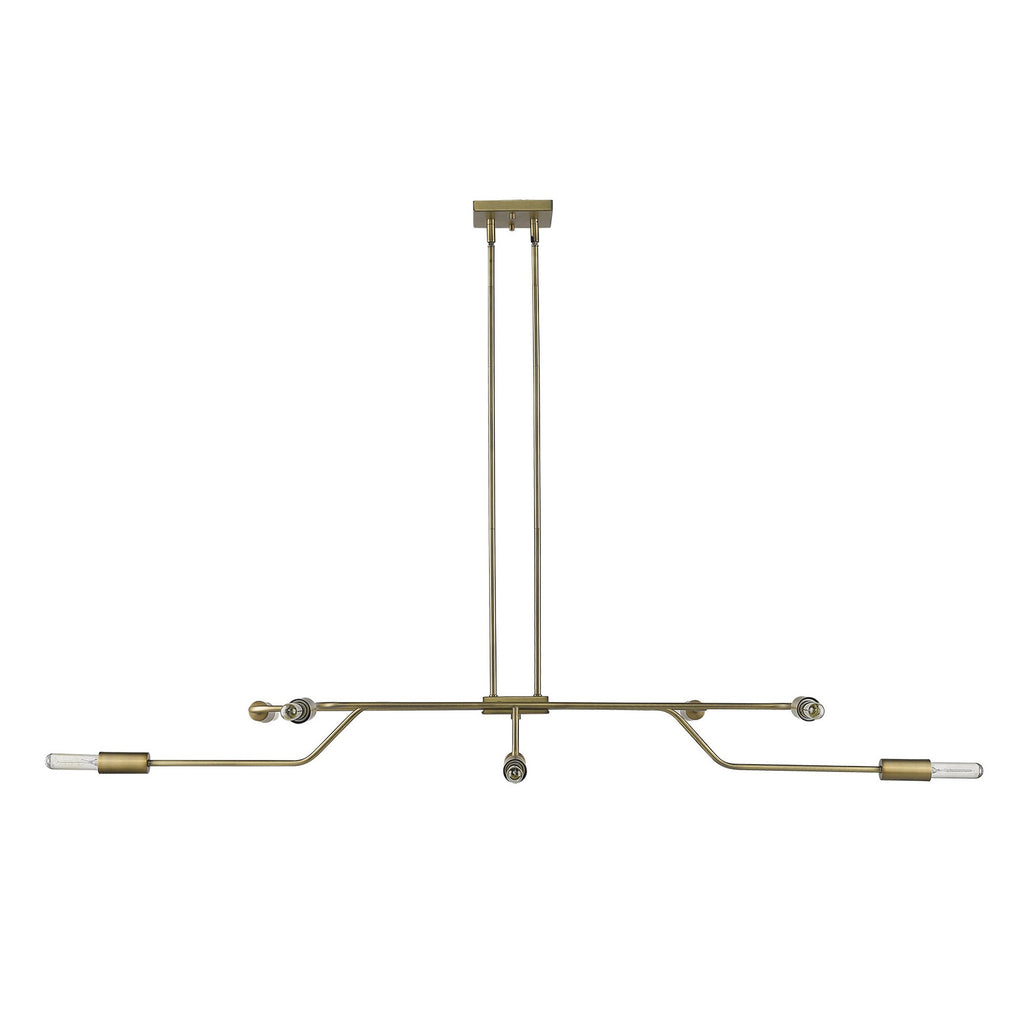 Perret 8-Light Aged Brass Convertible Pendant - 99fab 