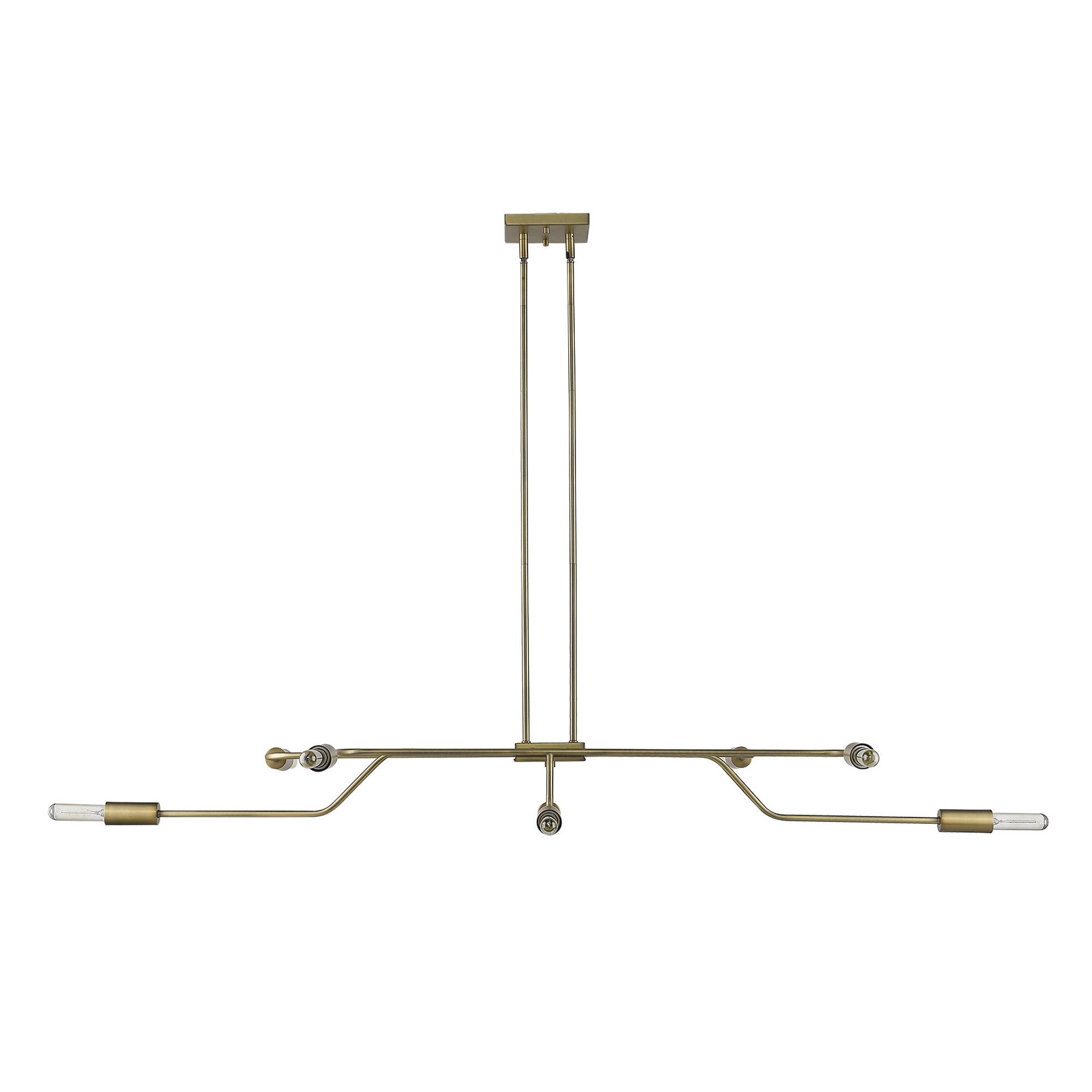 Perret 8-Light Aged Brass Convertible Pendant