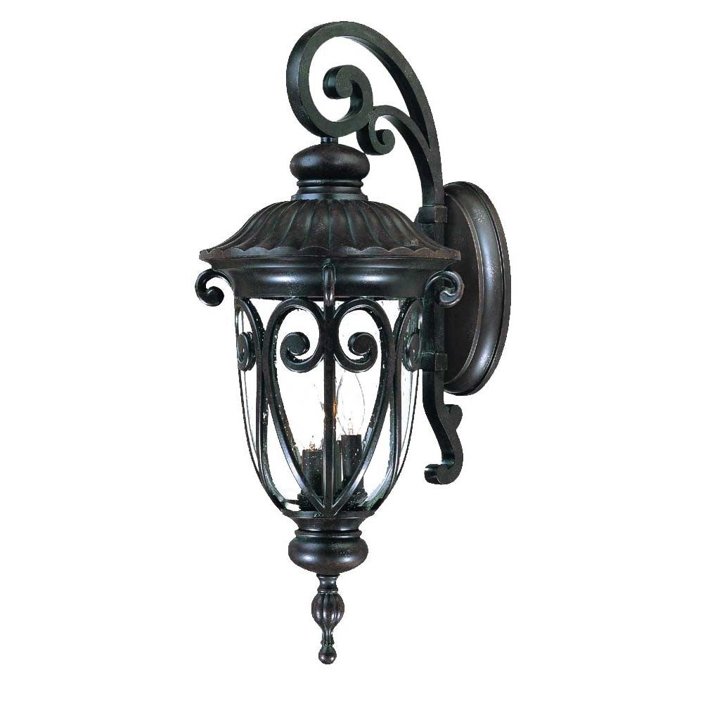 Naples 3-Light Marbelized Mahogany Wall Light