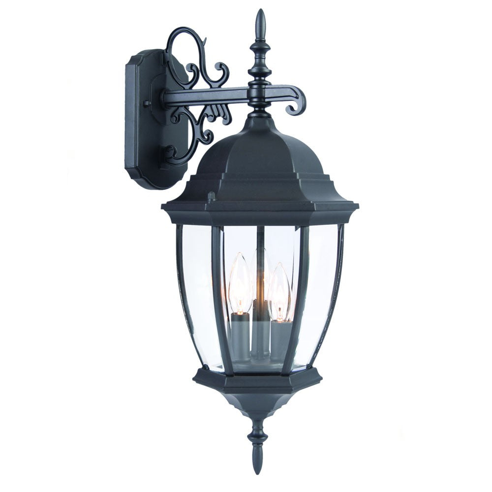 Matte Black Hanging Ornamental Lantern Wall Light - 99fab 