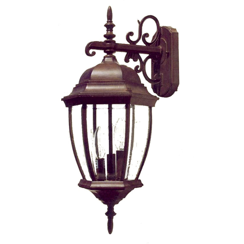 Dark Brown Hanging Ornamental Lantern Wall Light - 99fab 