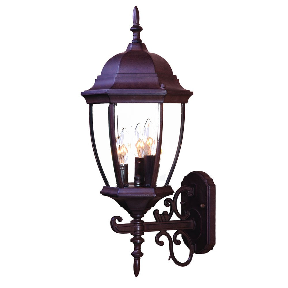 Dark Brown Ornamental Lantern Wall Light - 99fab 