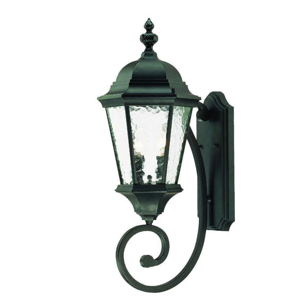 Two Light Matte Black Carousel Lantern Wall Light - 99fab 