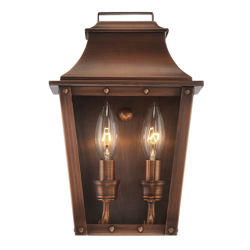 Coventry 2-Light Copper Patina Pocket Wall Light - 99fab 