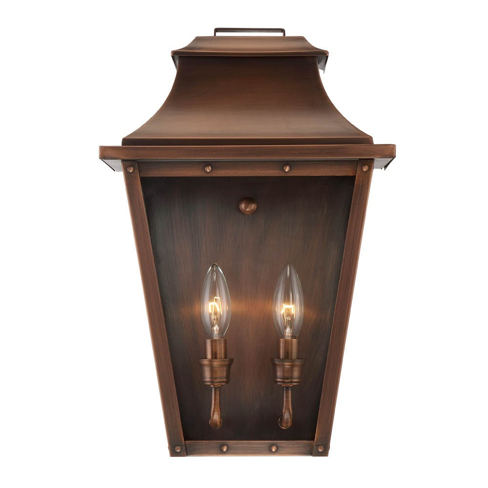 Coventry 2-Light Copper Patina Pocket Wall Light - 99fab 